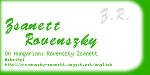 zsanett rovenszky business card